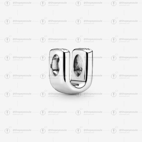 Pandora Letter U Alphabet Charm - Picture 1 of 6
